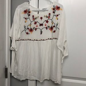 Embroidered top